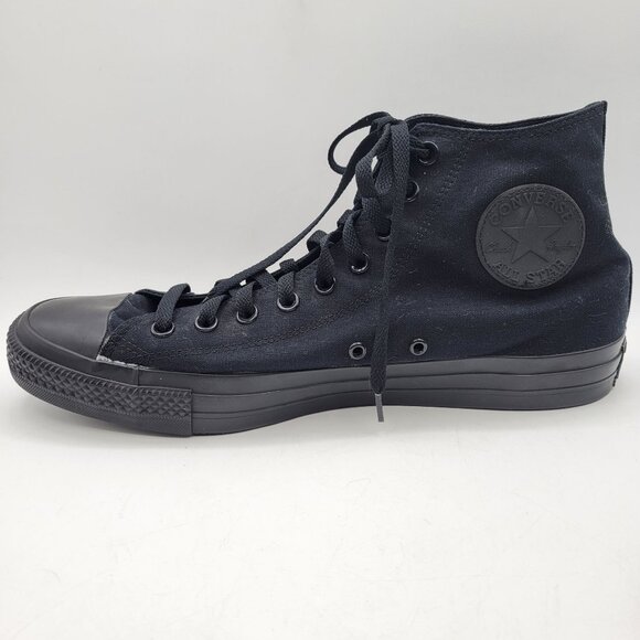 Converse Chuck Taylor All Star High Top Shoes Triple Black Sneakers Mens size 15 - Picture 3 of 10